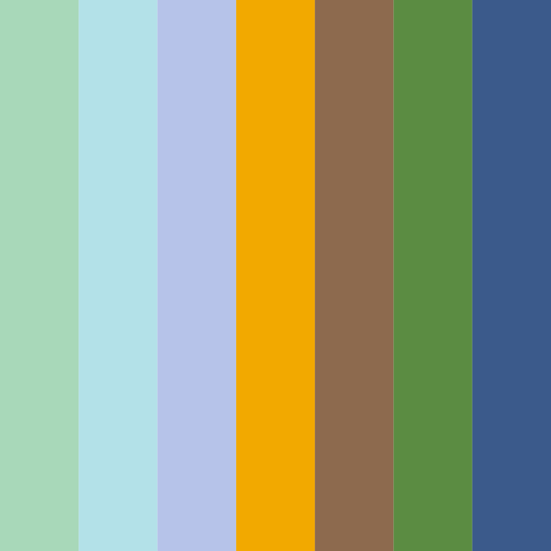 Download earthy blue color palette PNG image (square)