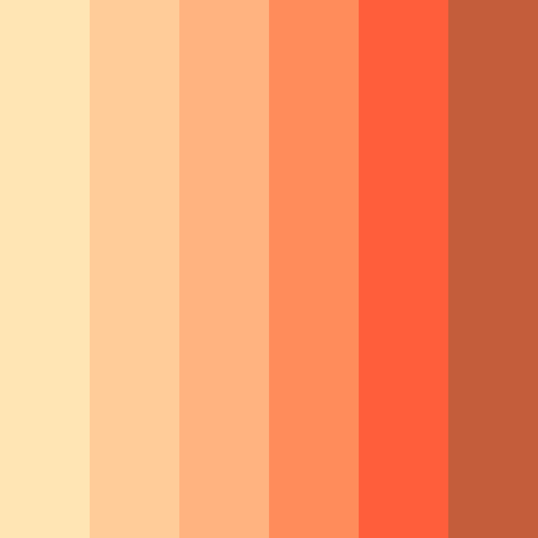 Download peachy sunset color palette PNG image (square)
