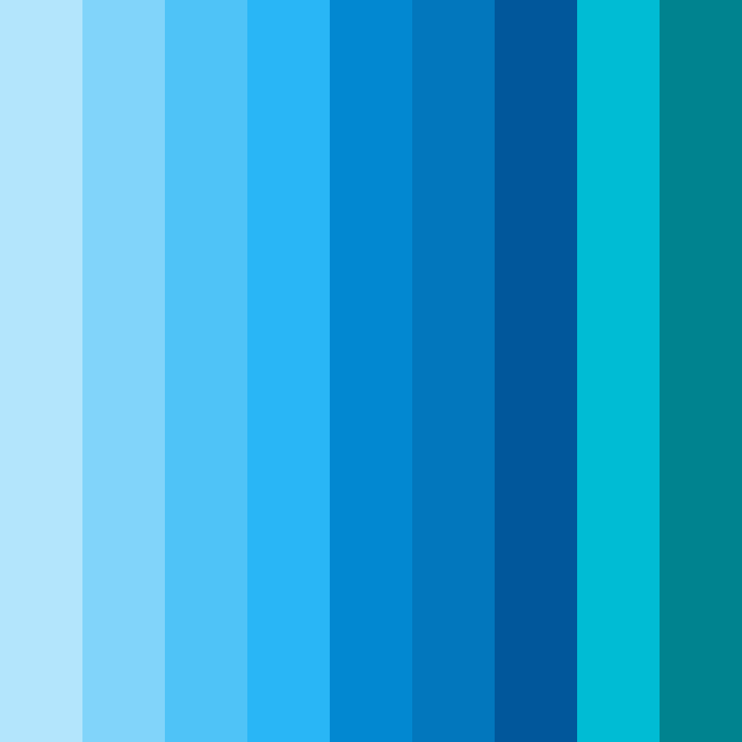 Download aqua horizon color palette PNG image (square)