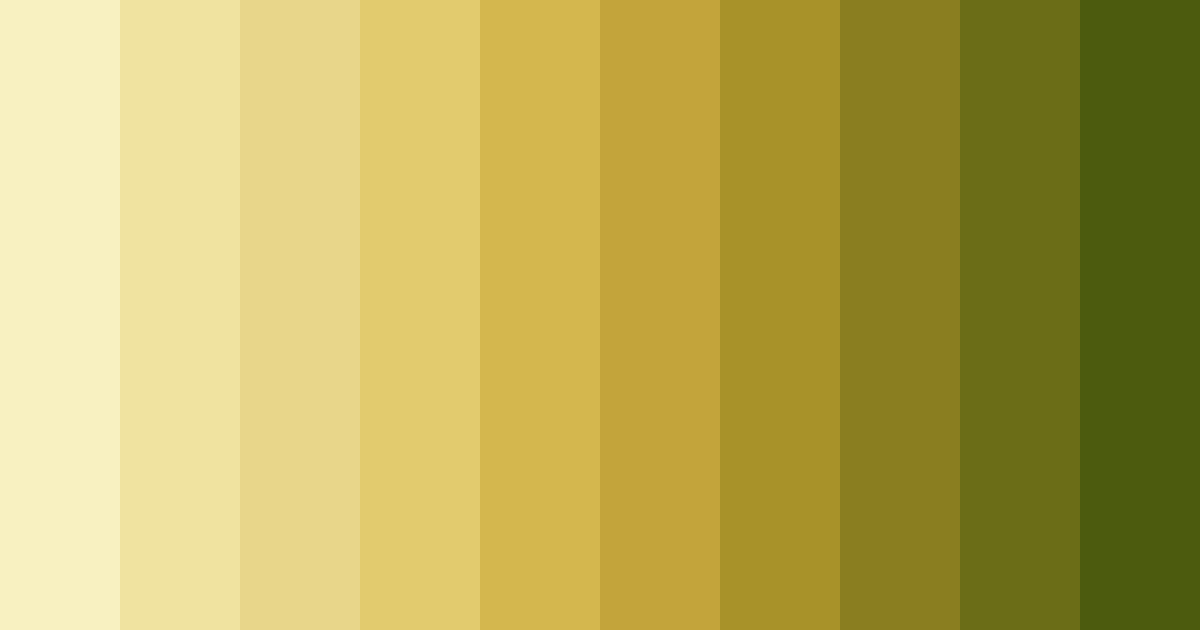 Download yellow shades color palette PNG image (landscape)
