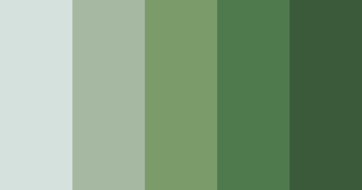 Download shades of green brown color palette PNG image (landscape)