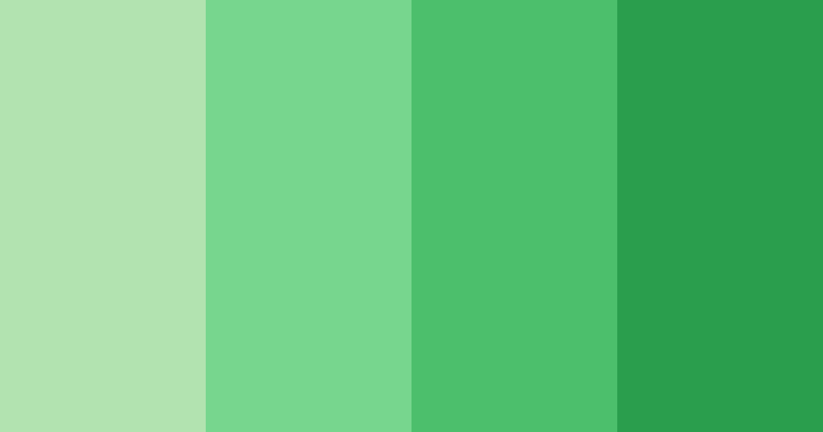 Download bright green color palette PNG image (landscape)