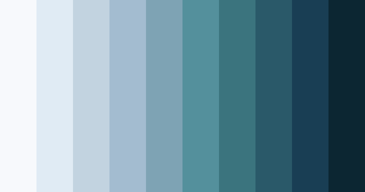 Download blue shades color palette PNG image (landscape)
