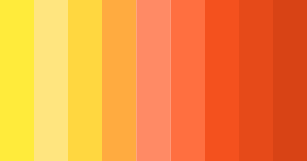 Download warm yellow sunset color palette PNG image (landscape)