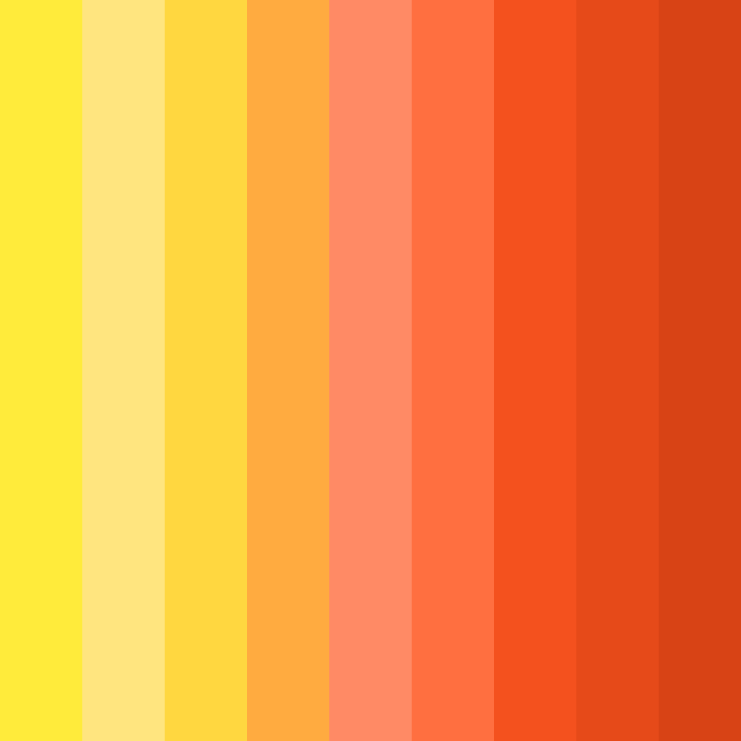 Download warm yellow sunset color palette PNG image (square)
