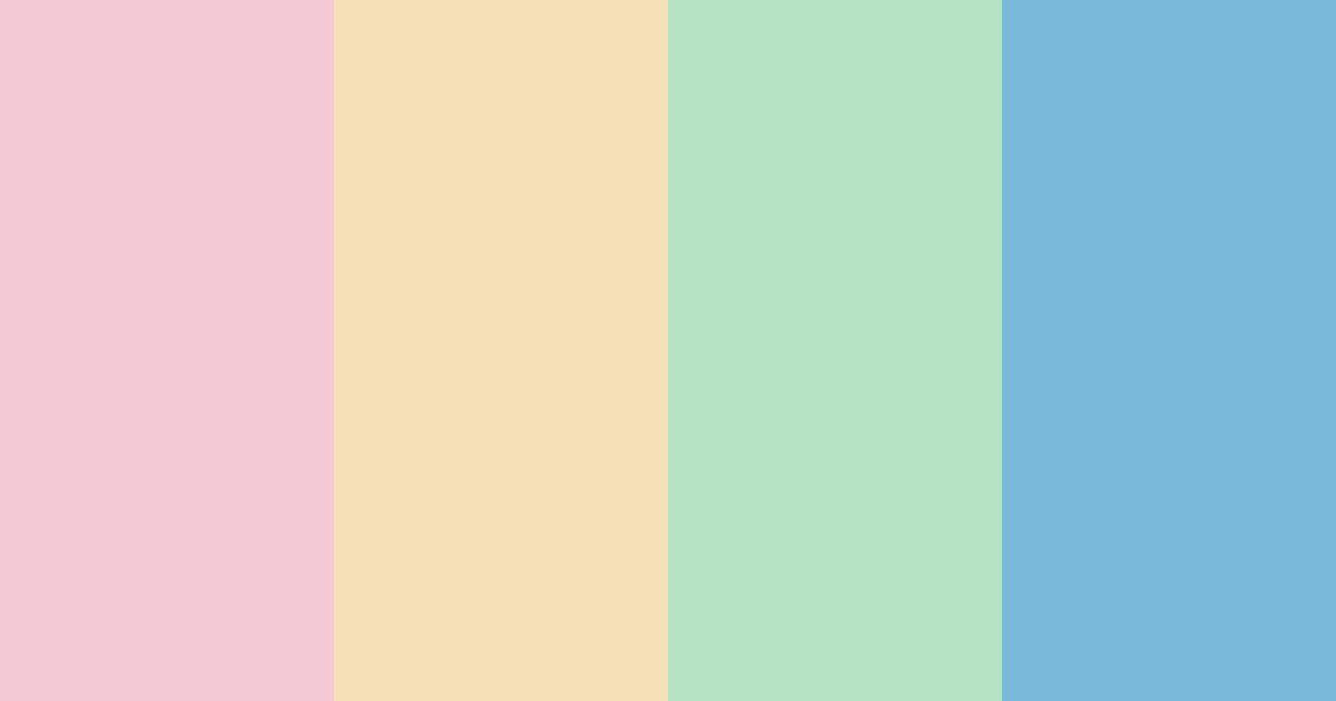 Download whimsical pastel dreams color palette PNG image (landscape)