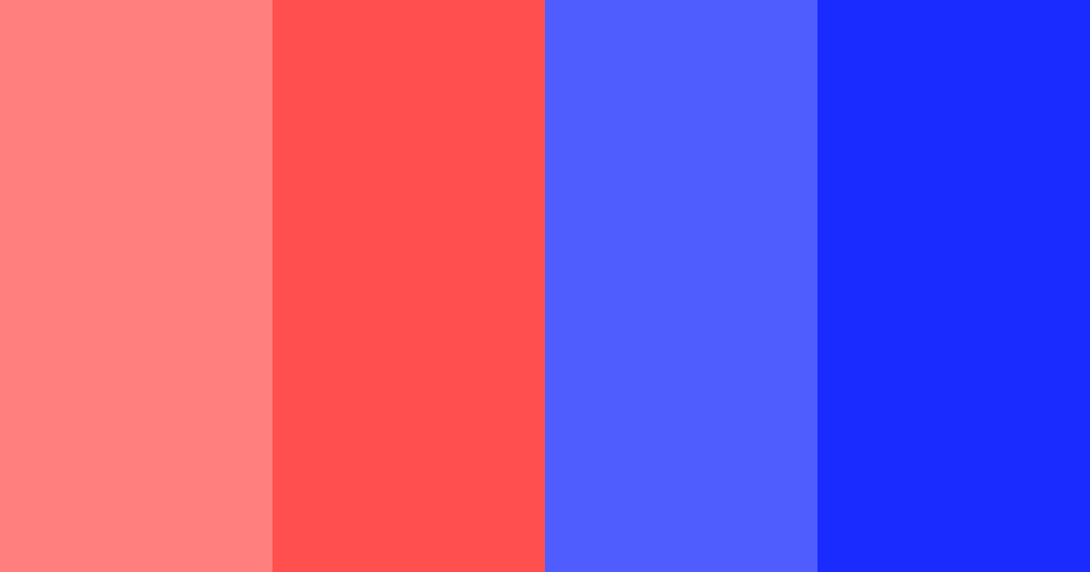 Download blue red vibes color palette PNG image (landscape)