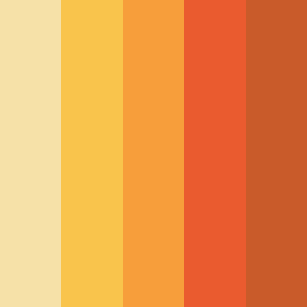 Download warm orange color palette PNG image (square)