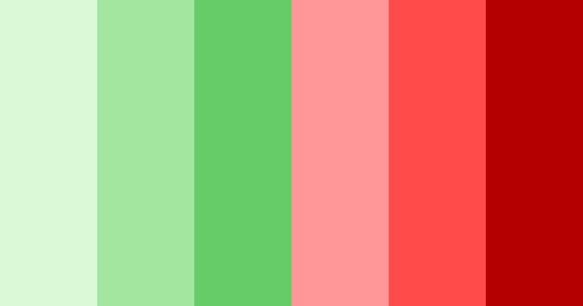 Download red and green harmony color palette PNG image (landscape)