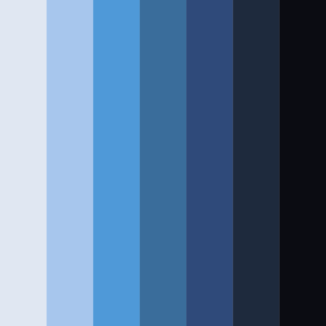 Download shades of blue universe color palette PNG image (square)