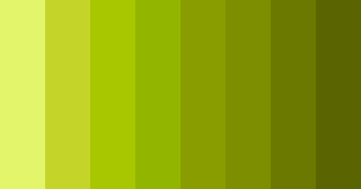 Download lemon green color palette PNG image (landscape)