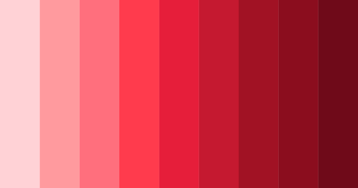 Download ruby red shades color palette PNG image (landscape)