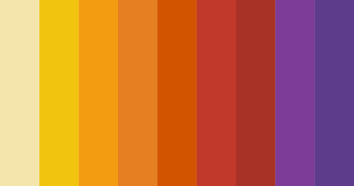 Download warm sunset color palette PNG image (landscape)