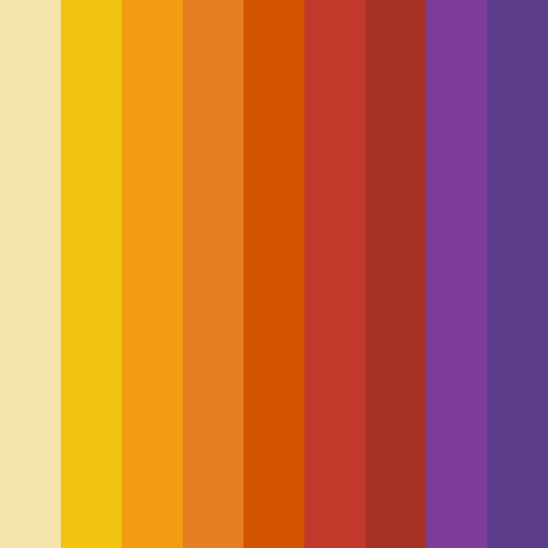 Download warm sunset color palette PNG image (square)