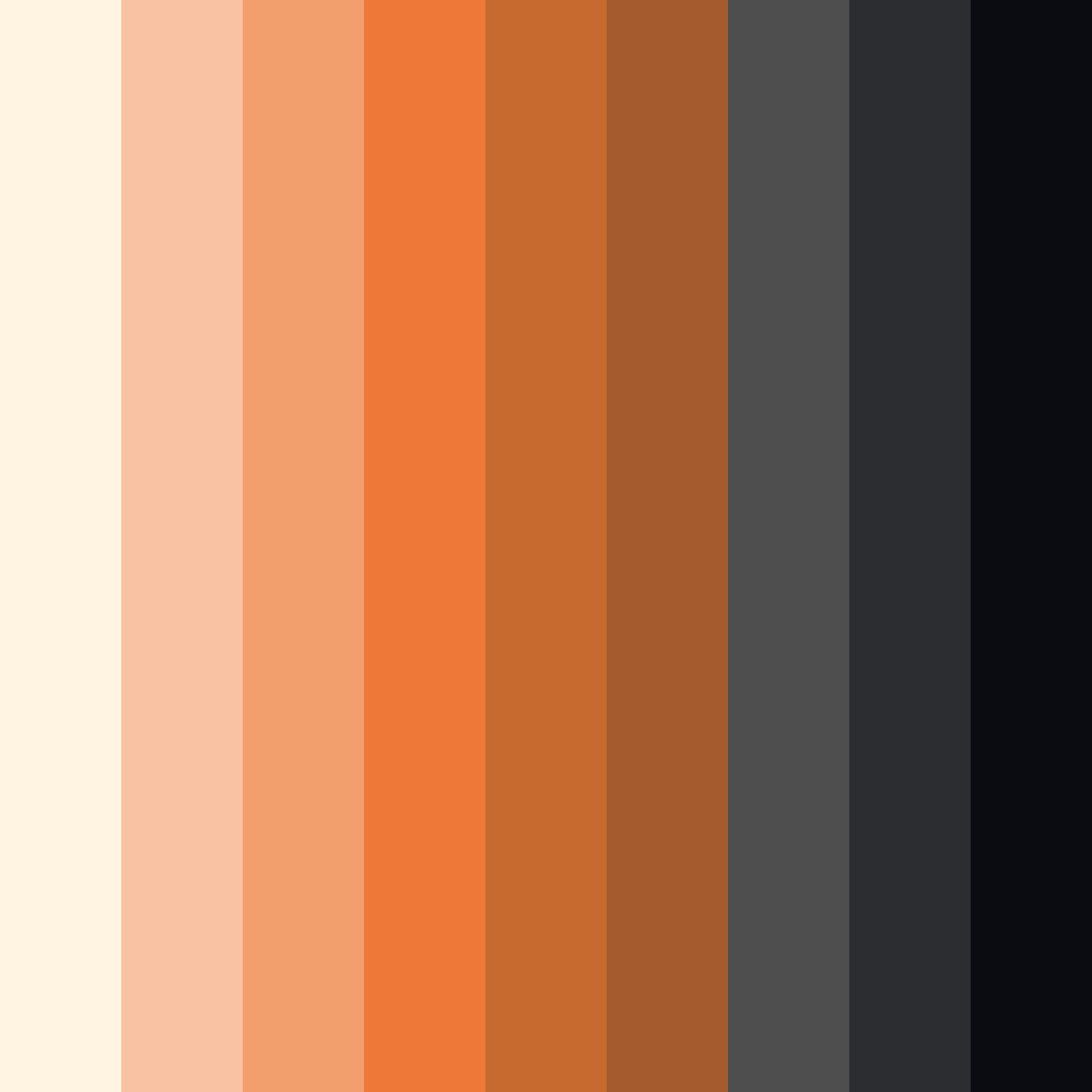 Download warm sunset color palette PNG image (square)