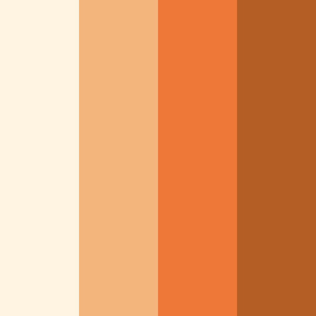 Download peach sunset color palette PNG image (square)