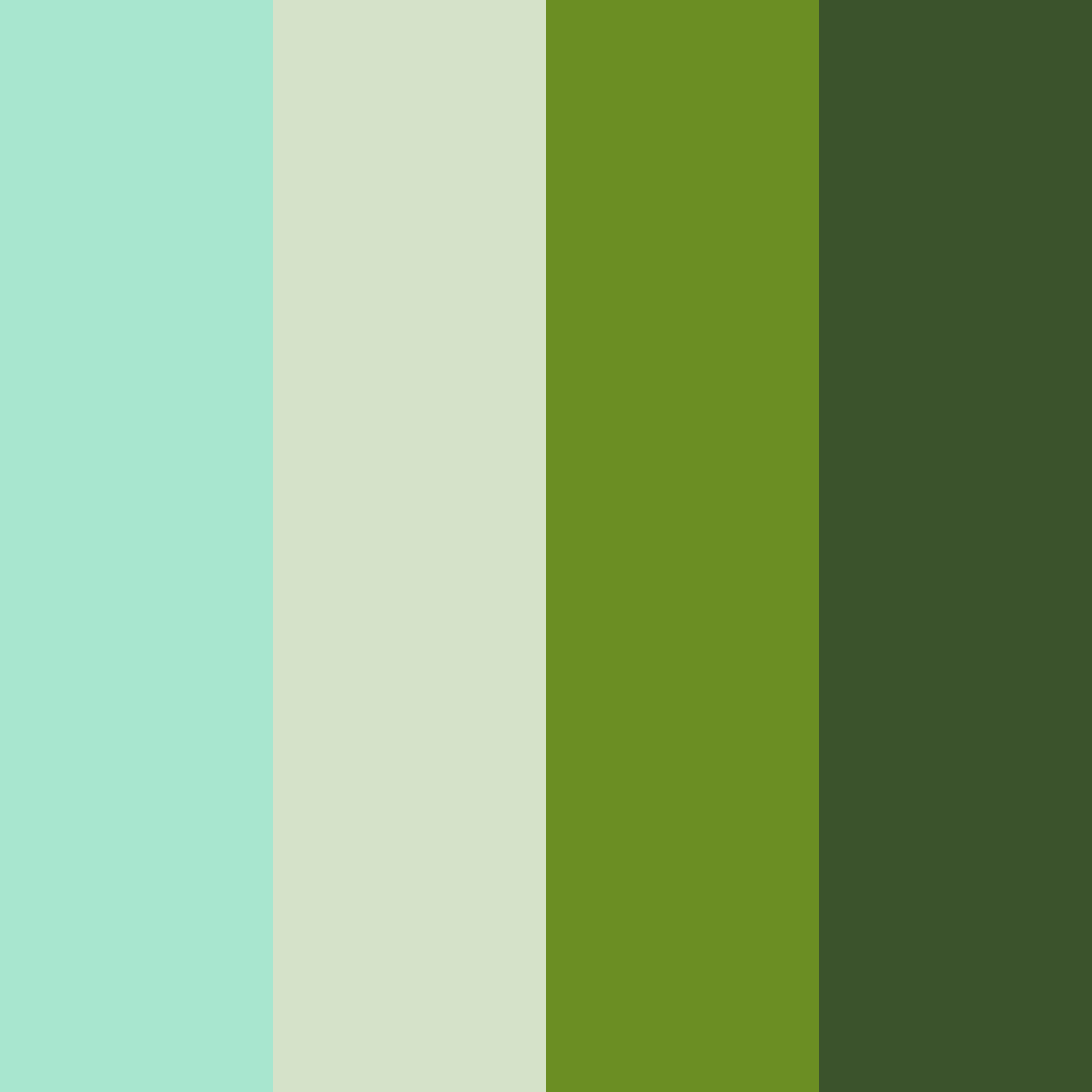 Download green forest color palette PNG image (square)