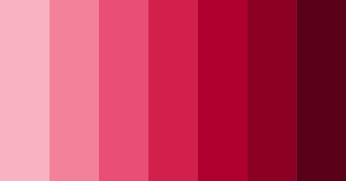 Download strawberry pink shades color palette PNG image (landscape)