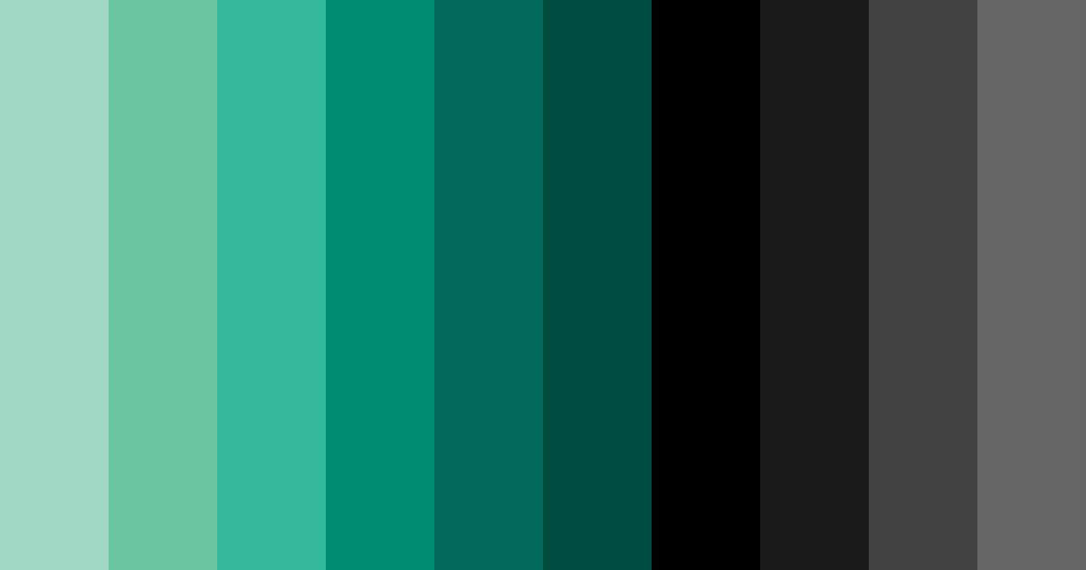 Download teal elegance color palette PNG image (landscape)