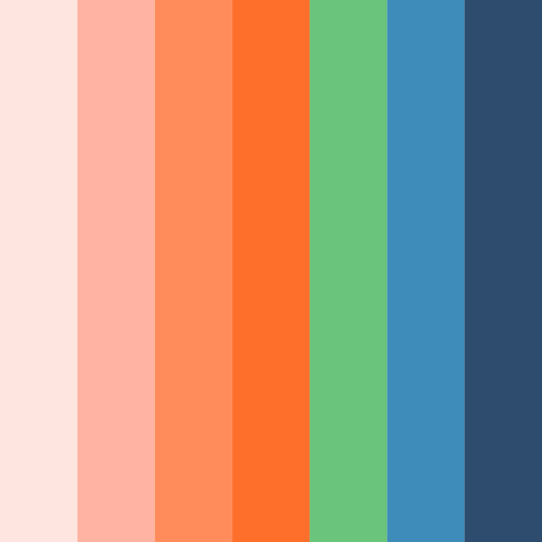 Download vibrant sunset color palette PNG image (square)