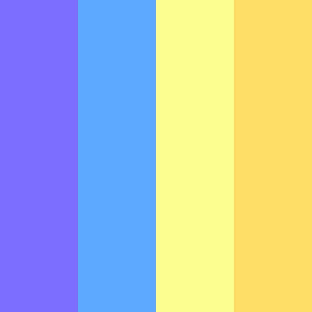 Download pastel sky color palette PNG image (square)