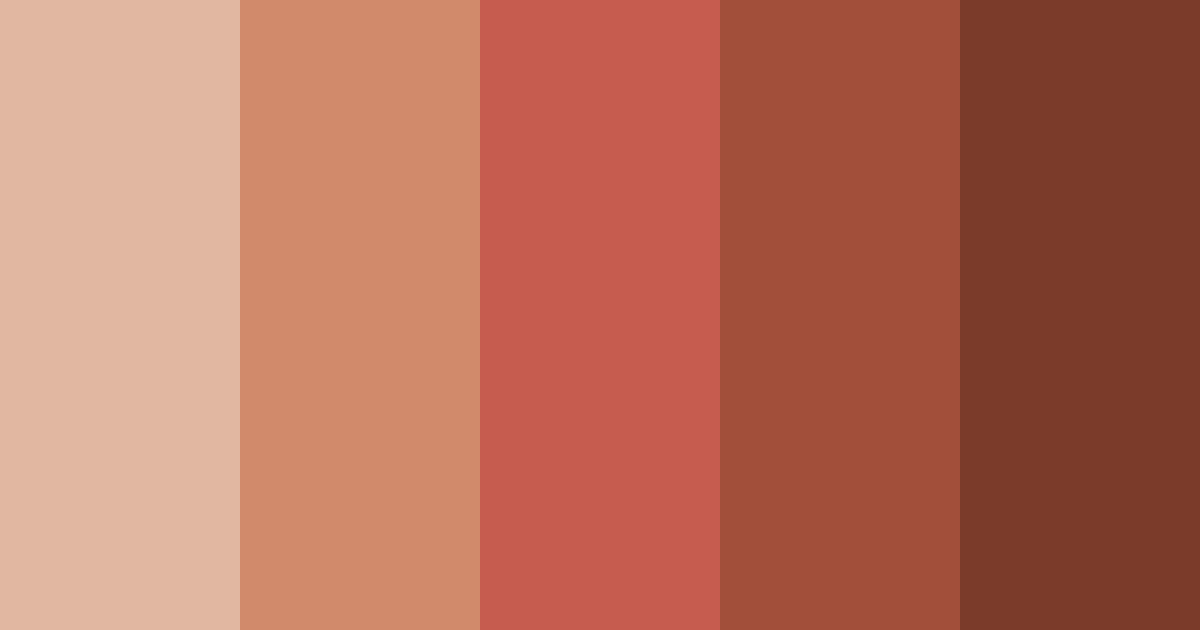 Download terracotta sunset color palette PNG image (landscape)