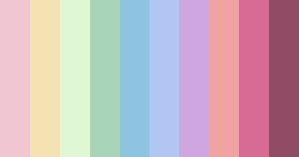 Download whimsical daydreams color palette PNG image (landscape)