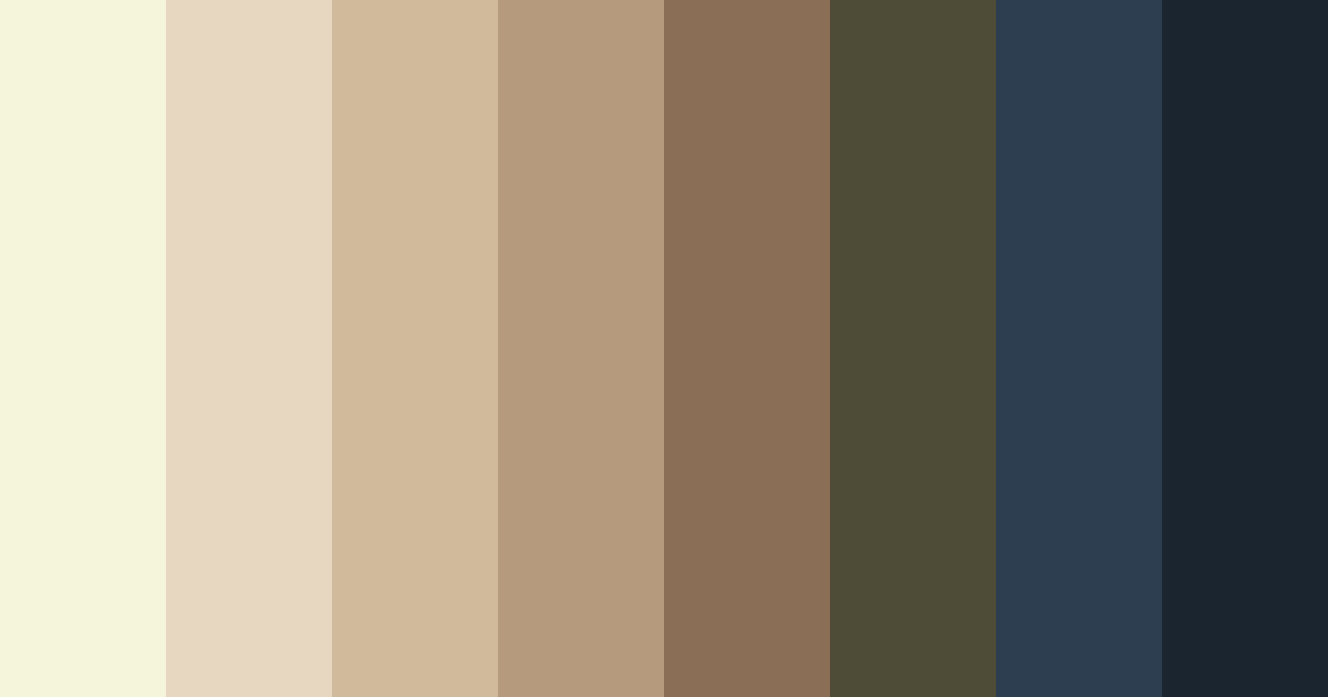 Download navy beige harmony color palette PNG image (landscape)