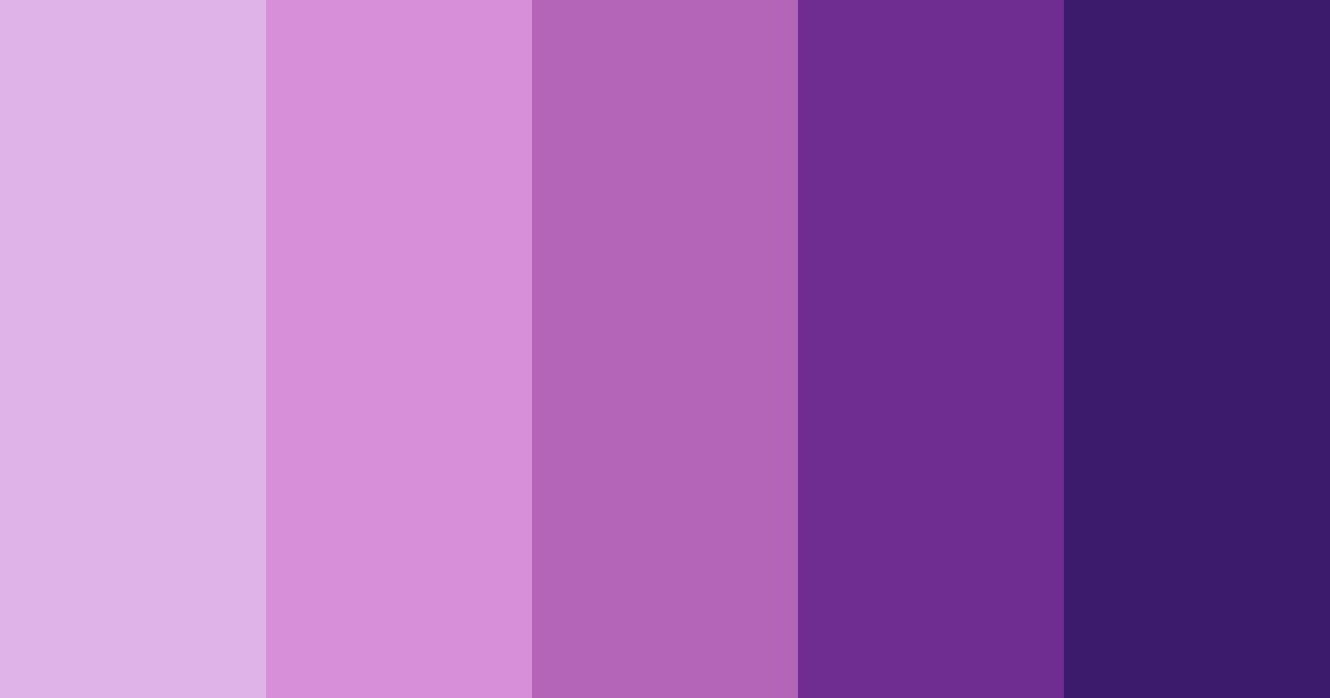 Download shades of purple color palette PNG image (landscape)