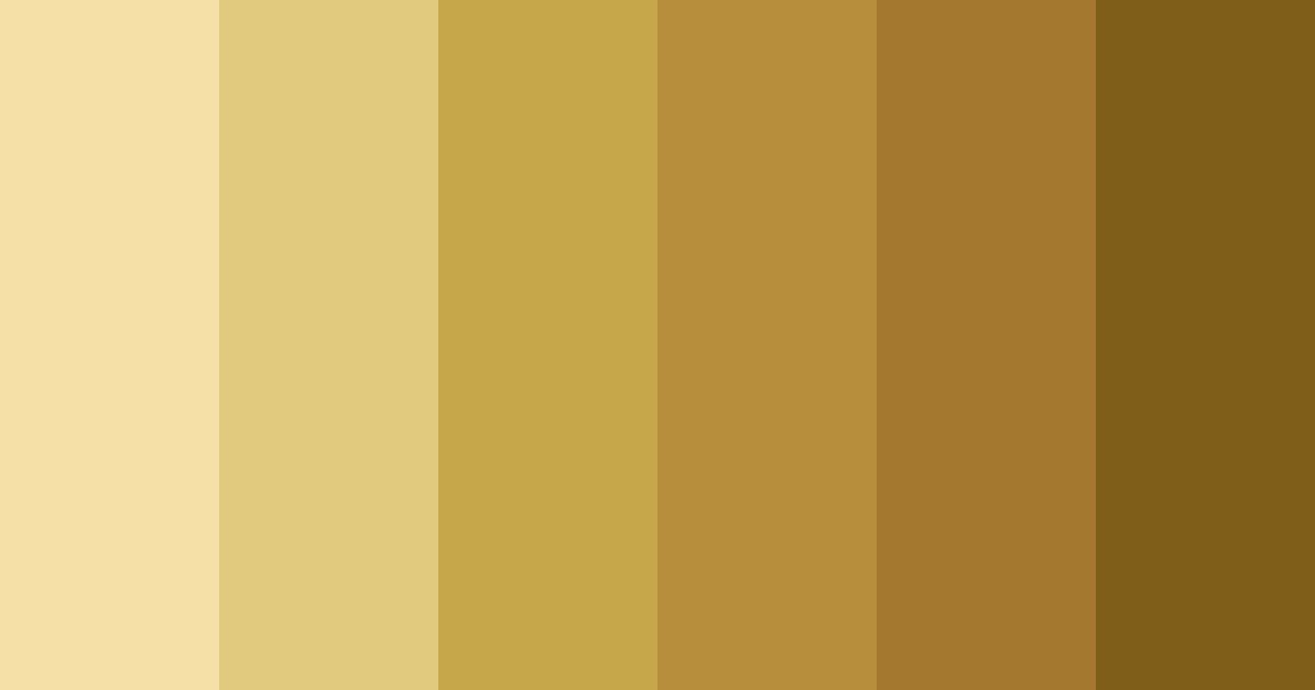 Download shades of gold color palette PNG image (landscape)