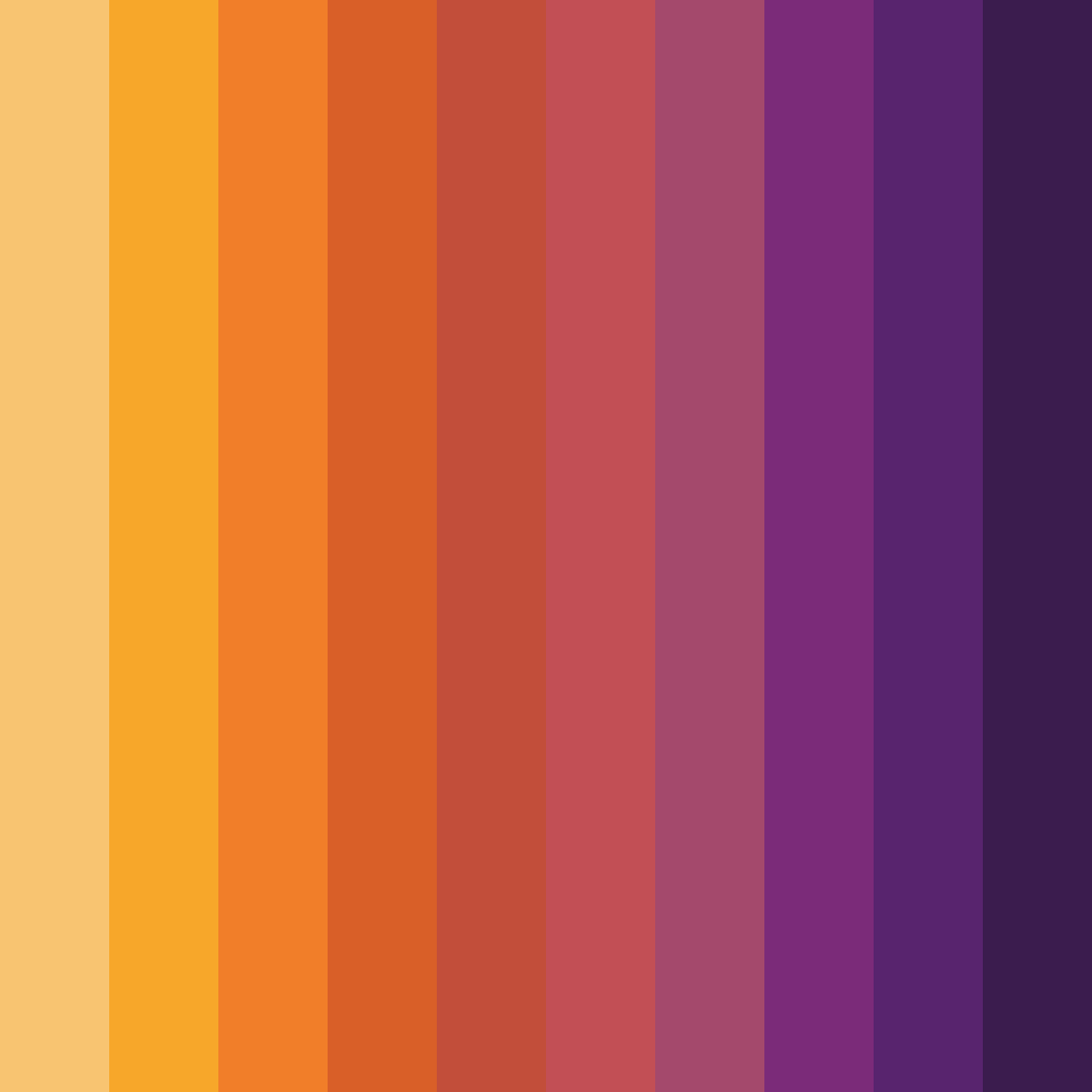 Download ocean's sunset serenade color palette PNG image (square)