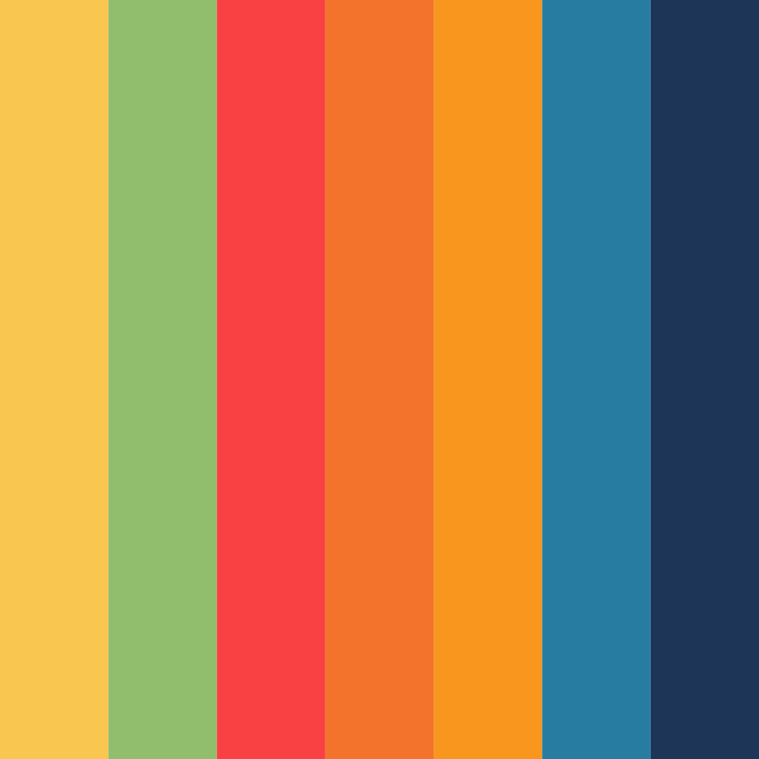 Download colorful clown color palette PNG image (square)