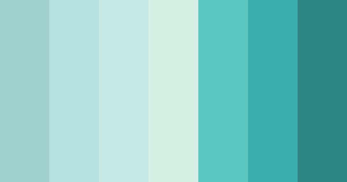 Download teal breeze color palette PNG image (landscape)