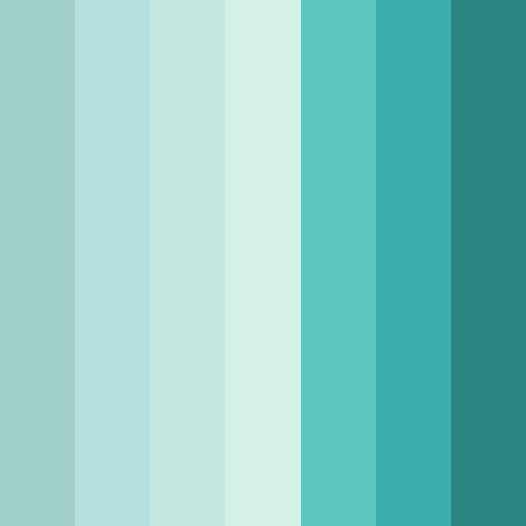 Download teal breeze color palette PNG image (square)