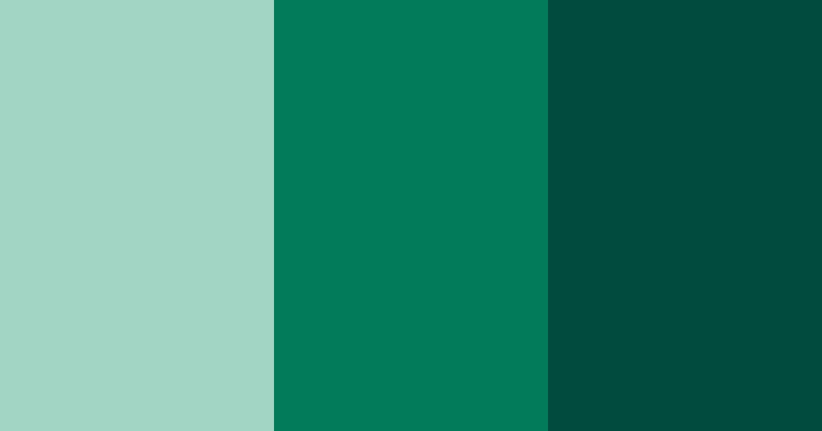 Download teal jungle color palette PNG image (landscape)