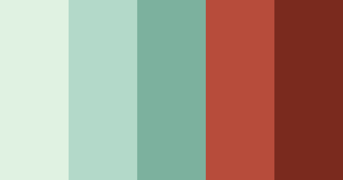 Download sage and red harmony color palette PNG image (landscape)