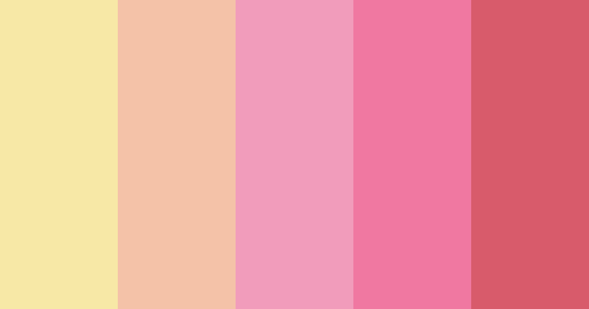 Download pink summer color palette PNG image (landscape)