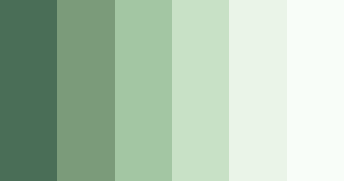 Download shades of green color palette PNG image (landscape)