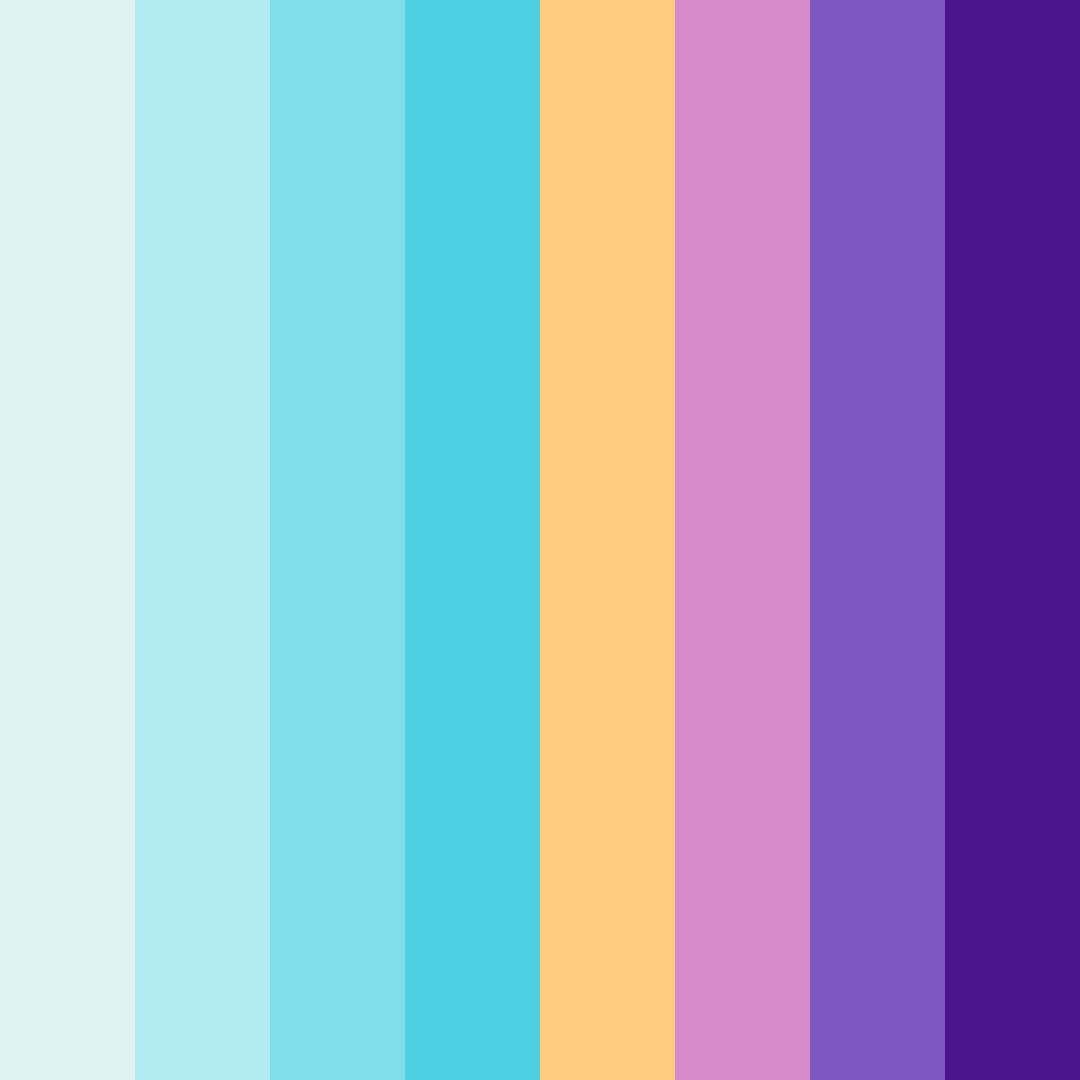 Download whimsical oasis color palette PNG image (square)