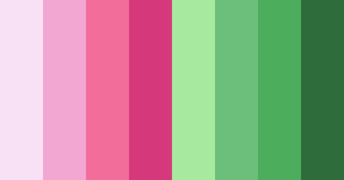 Download pink and green delight color palette PNG image (landscape)