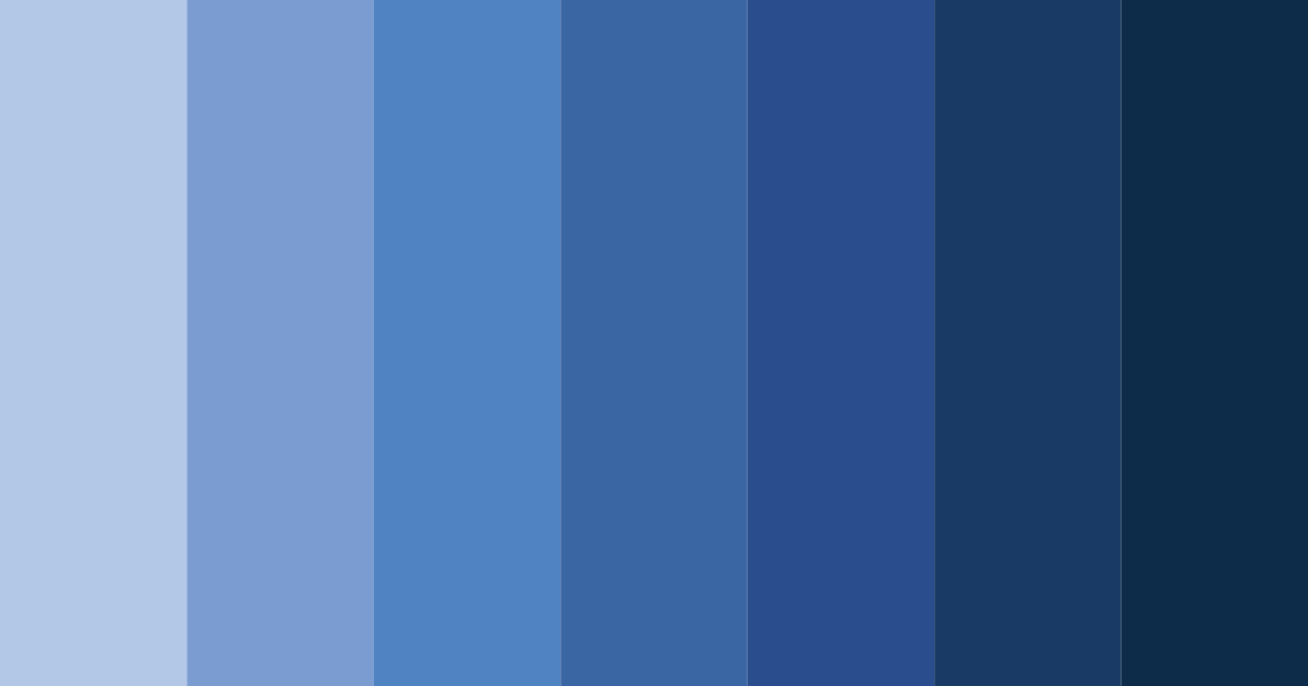 Download klein blue shades color palette PNG image (landscape)