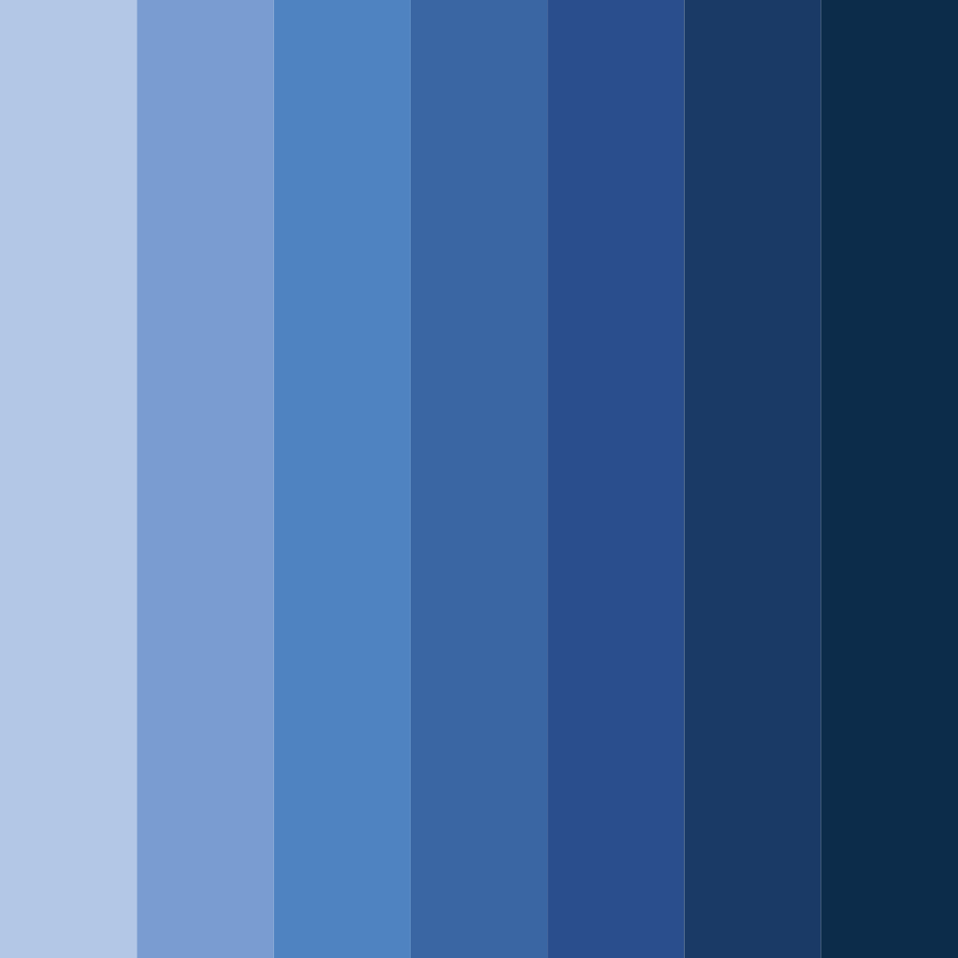 Download klein blue shades color palette PNG image (square)