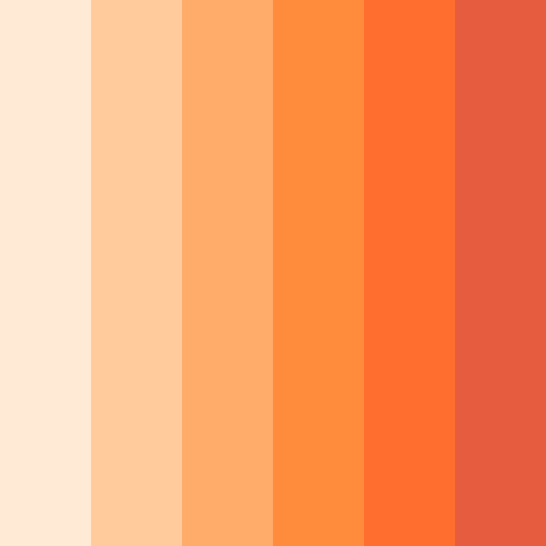 Download peachy sunset color palette PNG image (square)