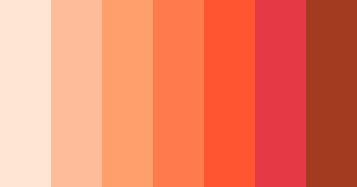 Download peachy shades color palette PNG image (landscape)