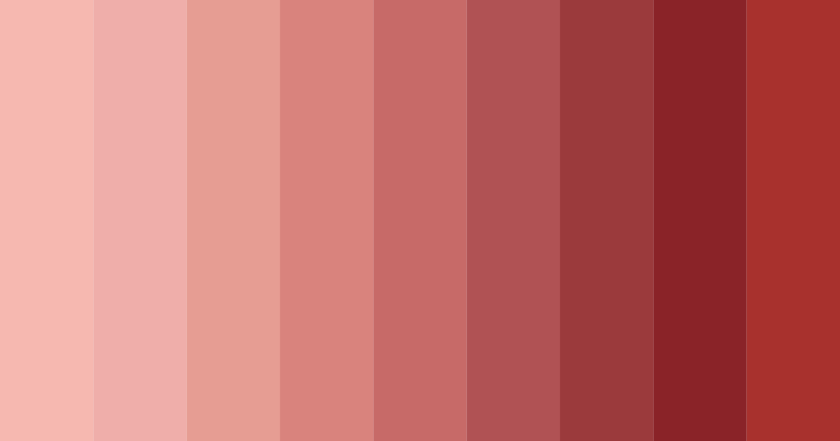 Download shades of red color palette PNG image (landscape)