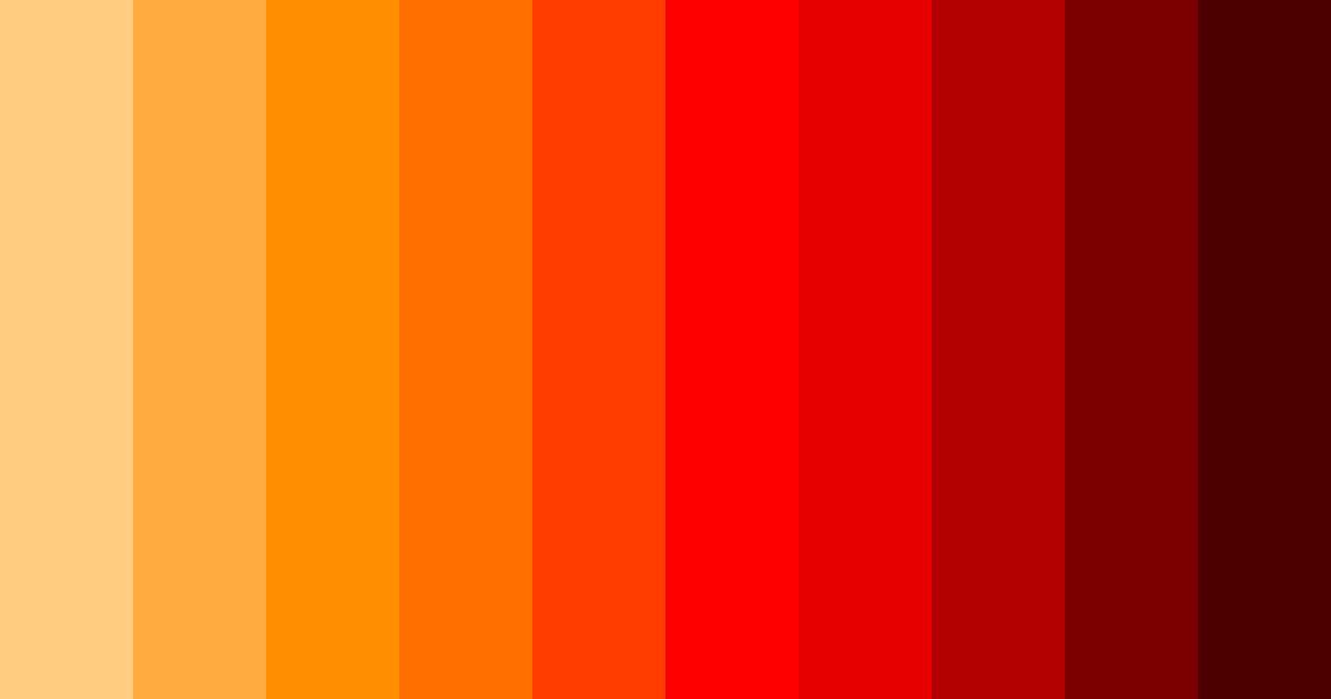 Download neon orange blaze color palette PNG image (landscape)