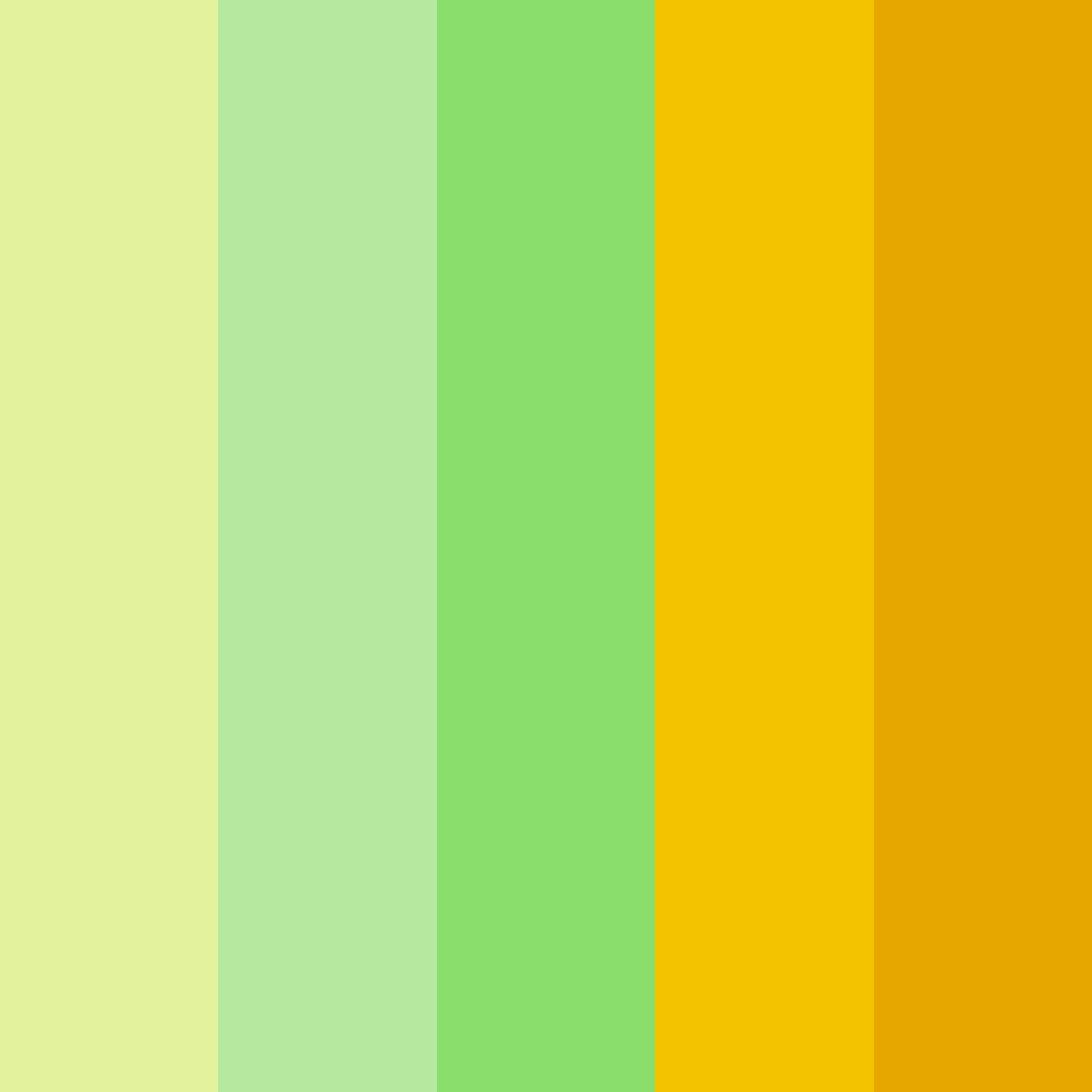 Download bright yellow green color palette PNG image (square)