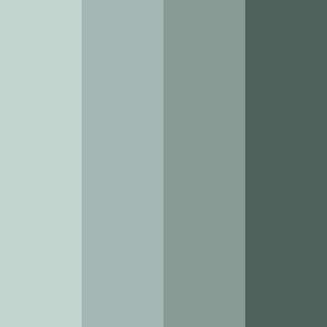 Download shades of green color palette PNG image (square)