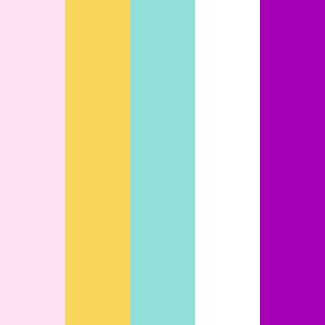 Download whimsical garden party color palette PNG image (square)