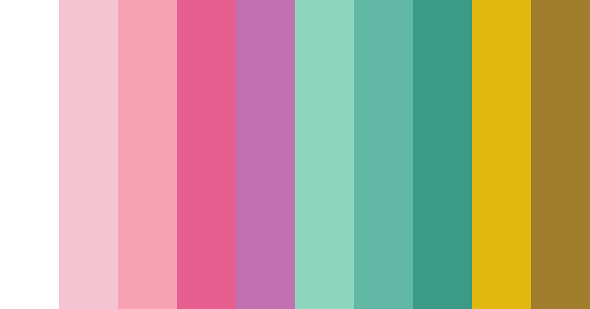 Download whimsical blossom color palette PNG image (landscape)